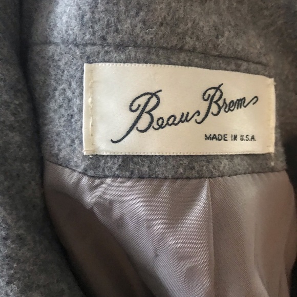 Beau Brem - Vintage Gray Lined Full Length Coat - Picture 5 of 7